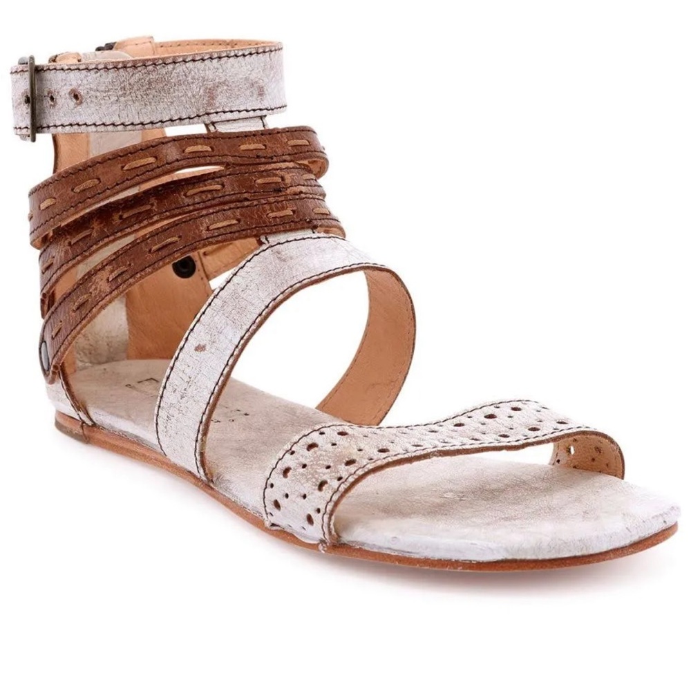 Bed Stu Artemis Leather Gladiator Zip Sandals size 7